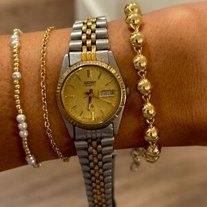 Seiko Women's Two-Tone Gold and Silver Watch